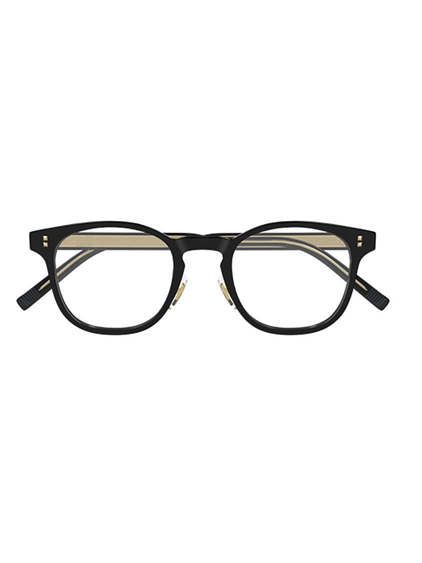 Dunhill Du0116o Rectangular Gold Accent Sunglasses