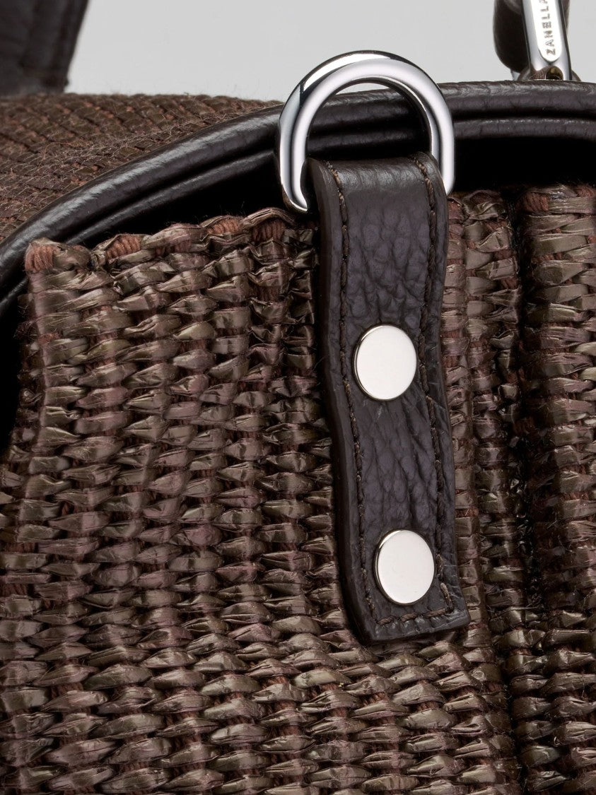 Zanellato Rich Brown Woven Texture Shoulder Bag