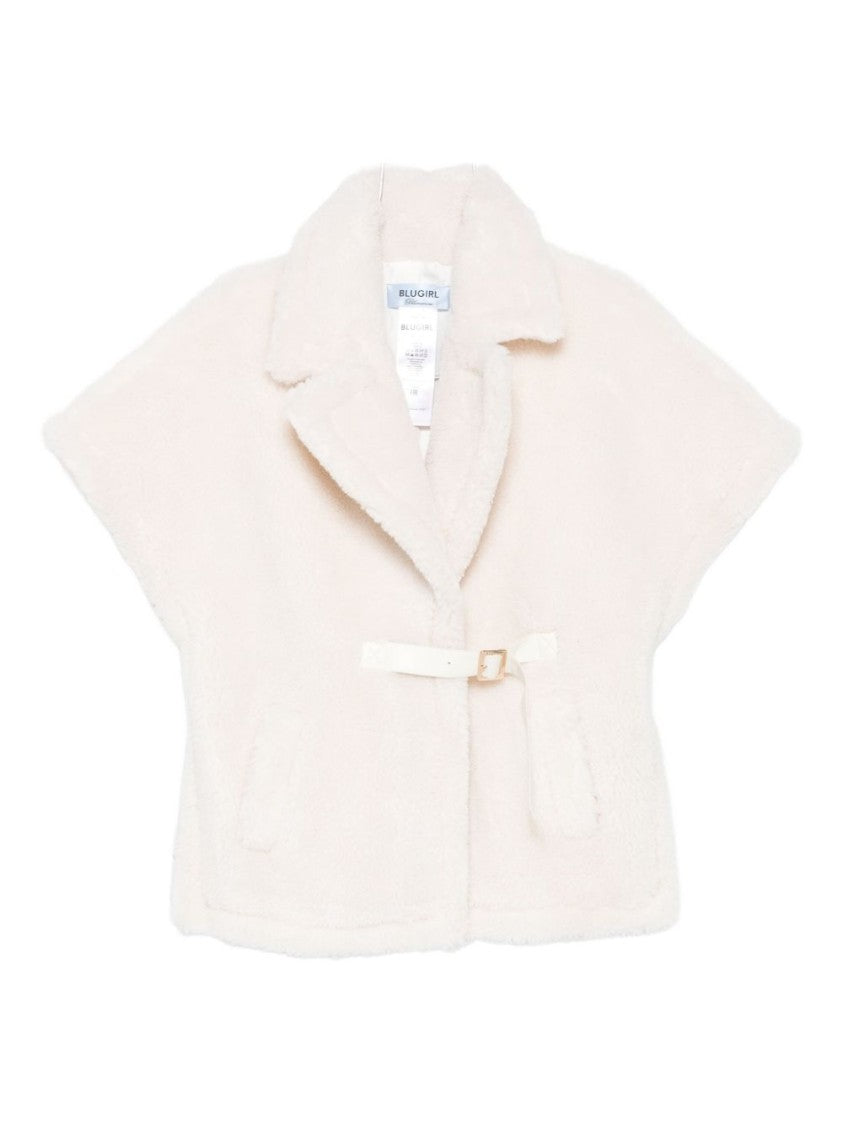 Blugirl White Jacket With Plush Texture