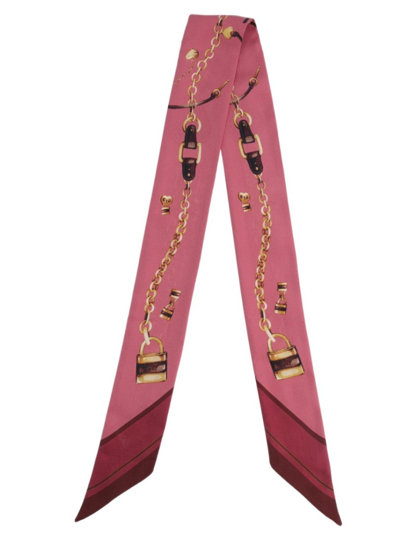 Chloé Paddington Gold Chain Slim Silk Scarf
