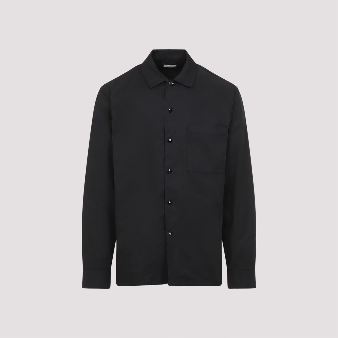 Dries Van Noten Classic Black Shirt With Button-Up Front