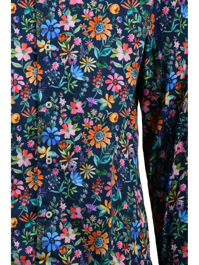 Altemflower Blue Cotton Floral Shirt
