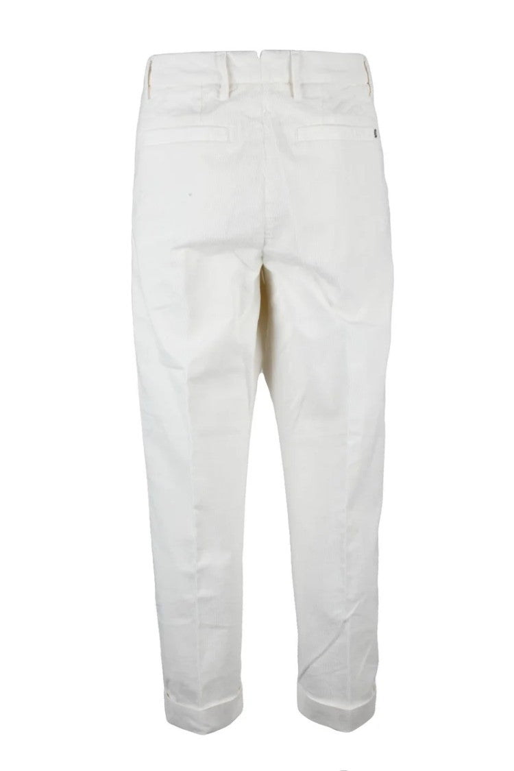 Dondup Oscar Velvet Trousers - White