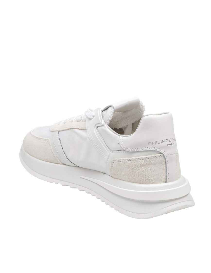 Philippe Model Tropez 2.1 Nylon And Suede Sneakers, White