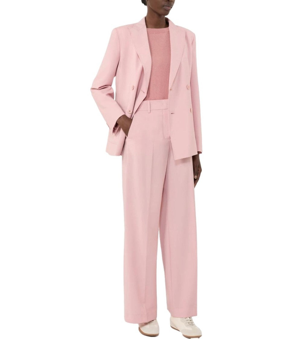 Max Mara Antique Pink Virgin Wool Trousers