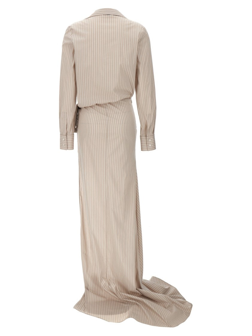 Giuseppe Di Morabito Long Striped Maxi Dress
