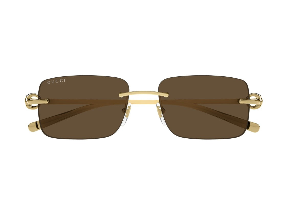 Gucci Gold Gg1703s Rimless Square Sunglasses