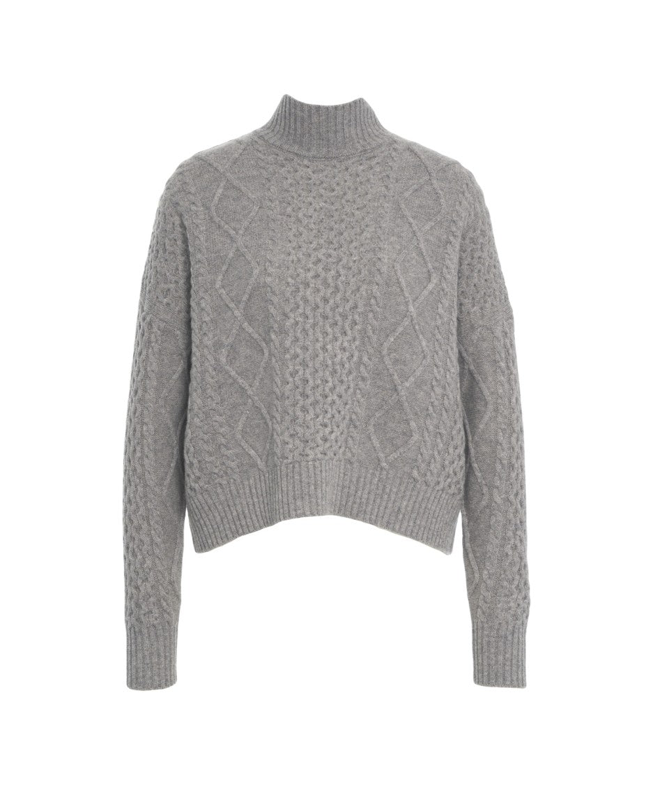 Kaos Cable-Knit Turtleneck Sweater With Texture