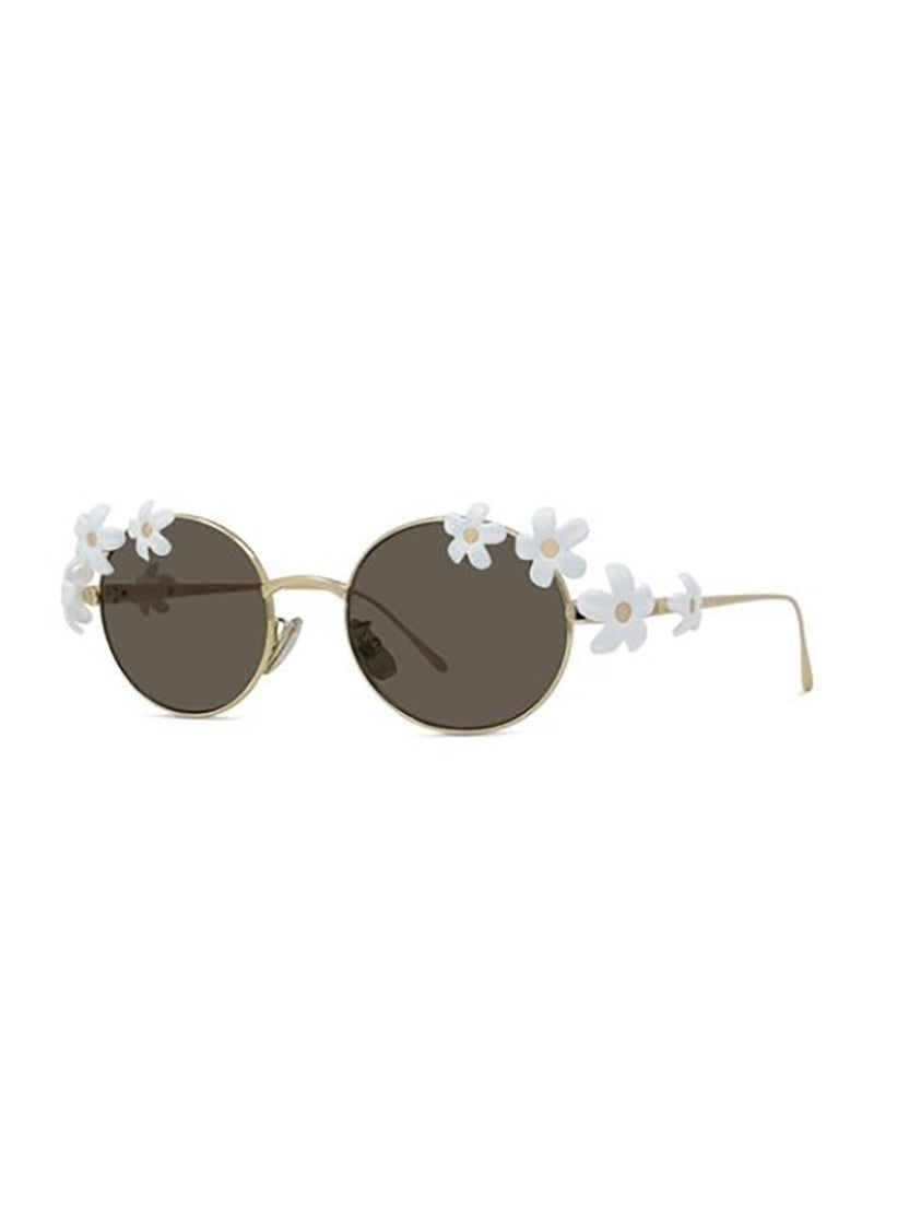 Loewe Lw40173u Floral-Embellished Round Sunglasses