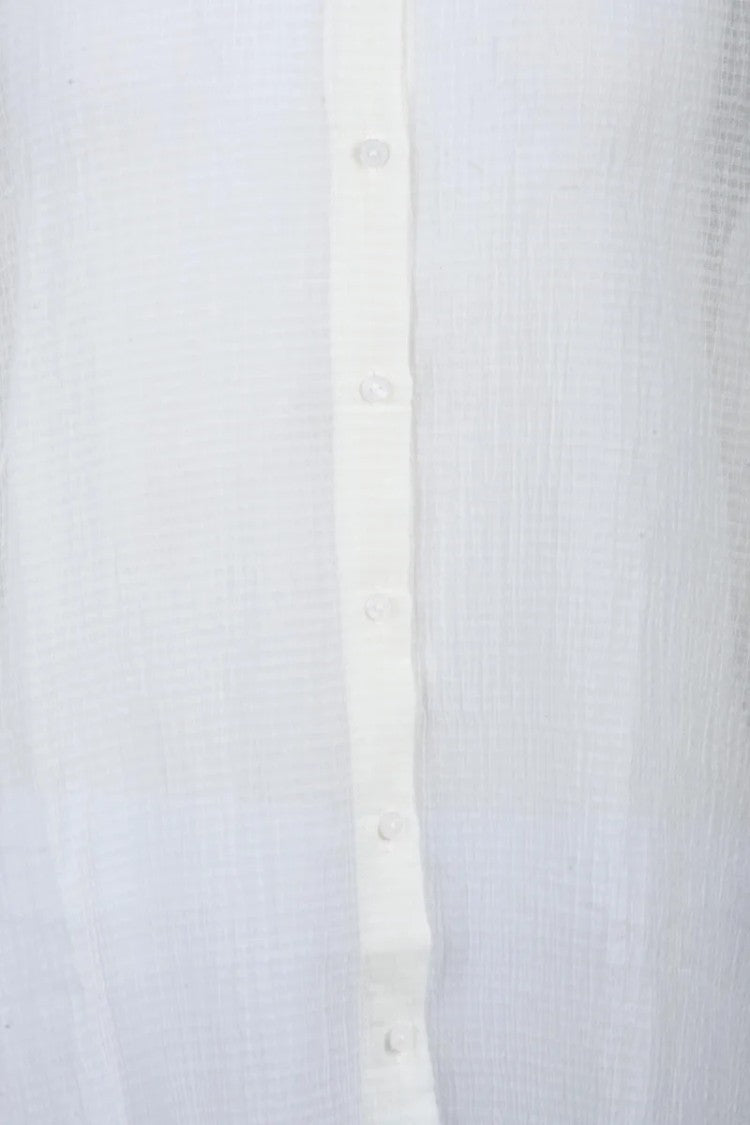 Dondup Oversized Brushed Shirt Cotton/Silk - White