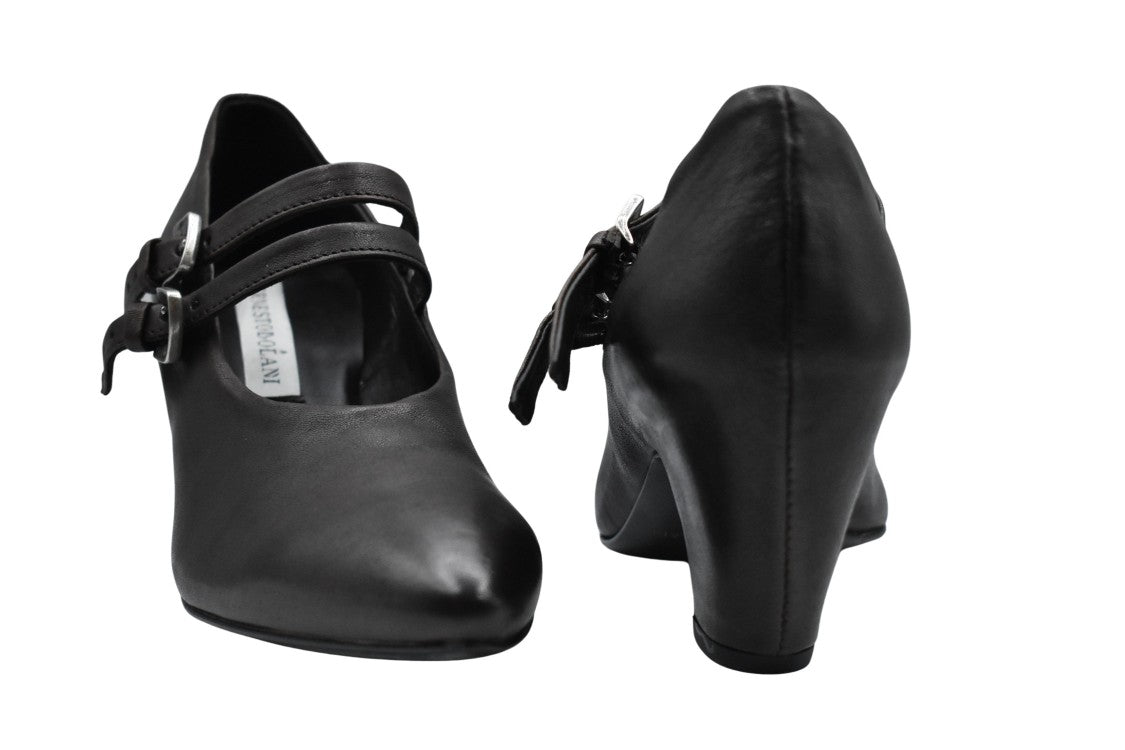Ernesto Dolani Pointed Toe Black Shoes With Heel