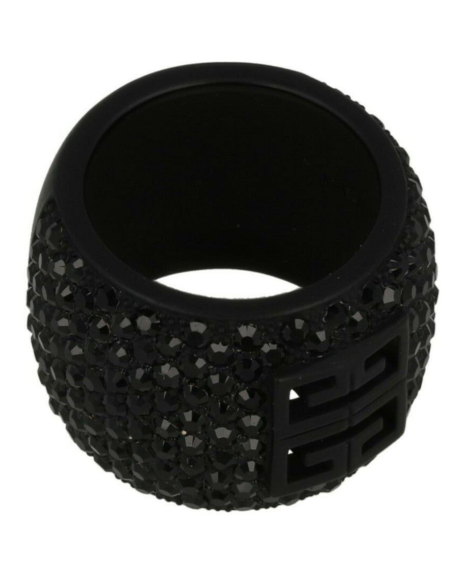 Givenchy 4G Ring In Metal With Crystals