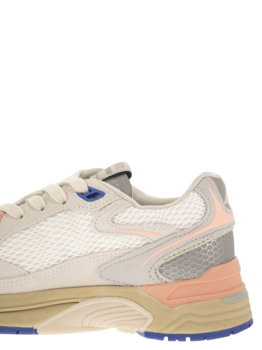 Autry Hyperway Low Mesh/Suede Wht/Peach Pnk