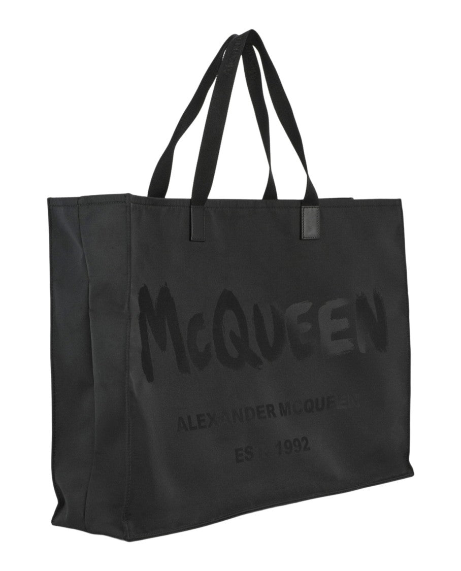 Alexander Mcqueen Graffiti Logo Tote