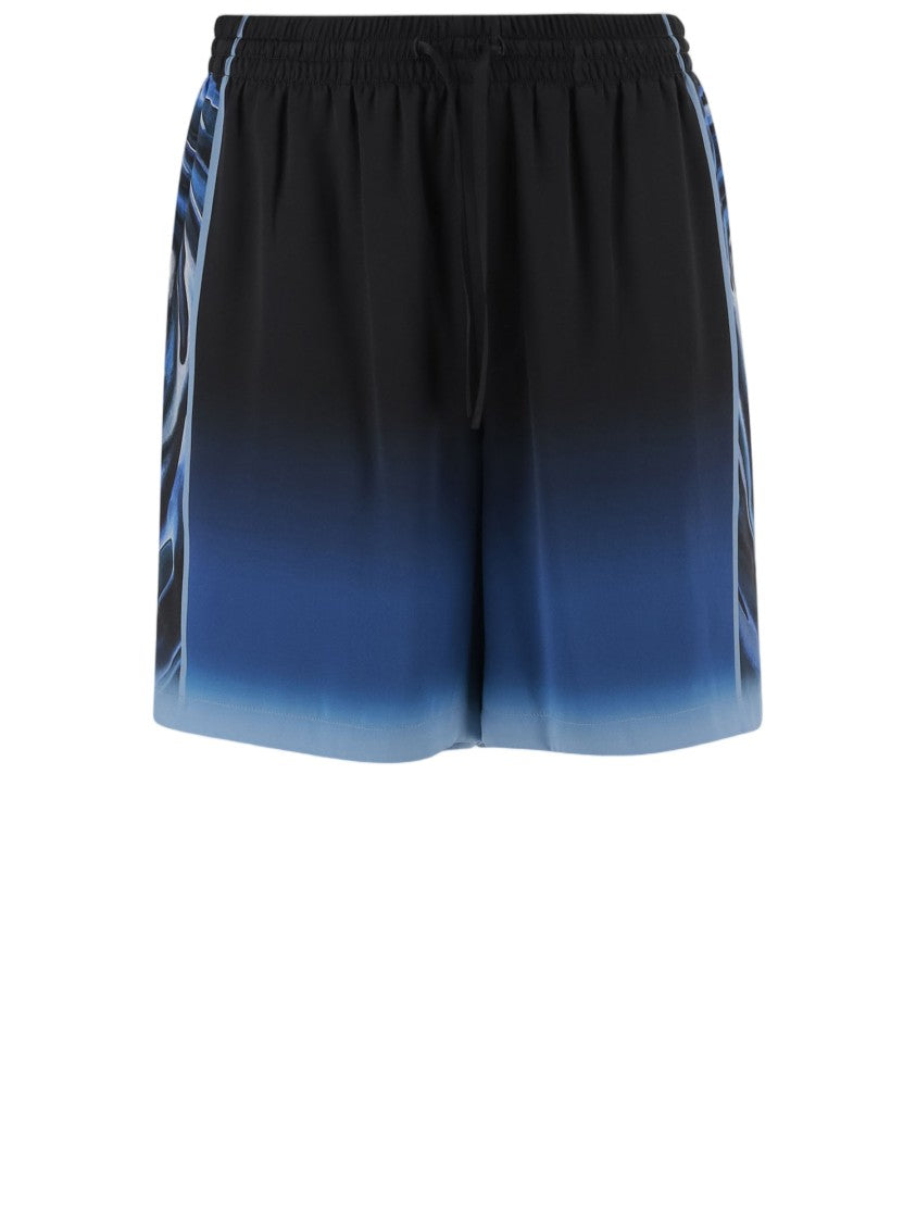 Casablanca Multicolor Degradé Graphic Print Silk Shorts