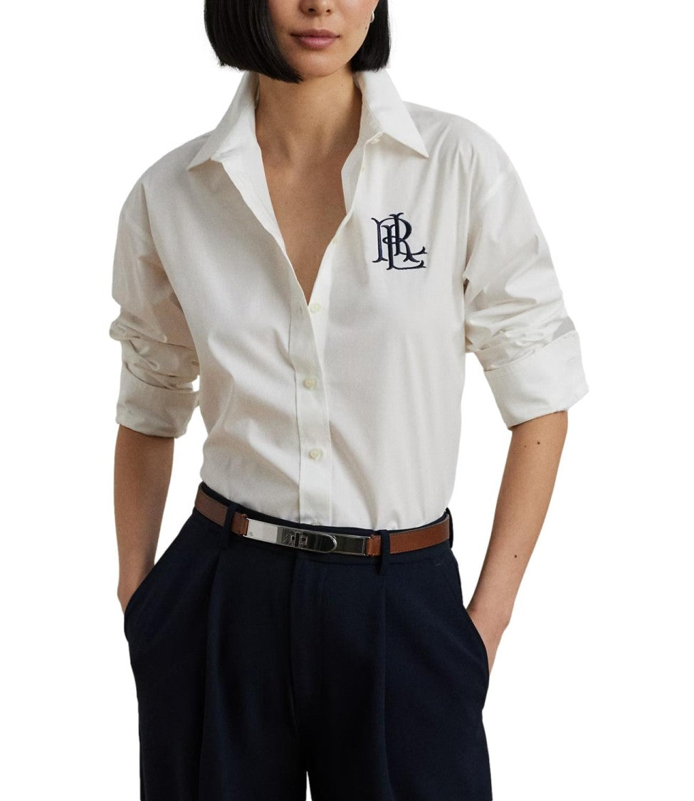 Lauren Ralph Lauren Kotta Long Sleeve Button-Front Shirt – White