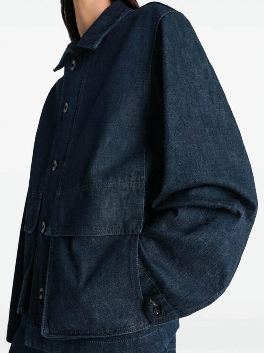 Lemaire Boxy Indigo Cotton Denim Jacket