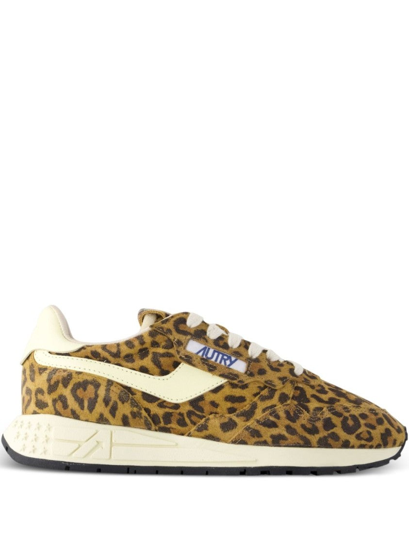 Autry Reelwind Low Leopard Suede Sneakers