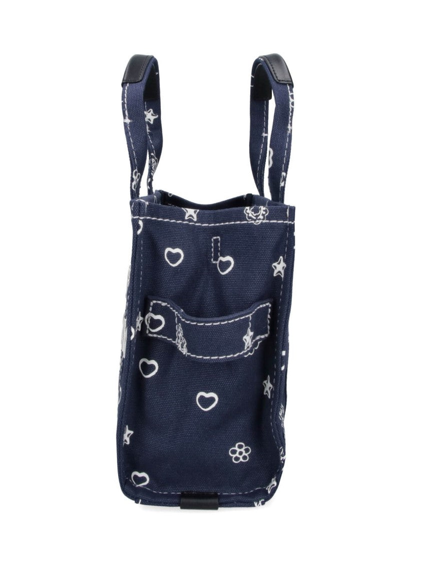 Marc Jacobs Blue The Tote Bag Small Cotton Tote Bag
