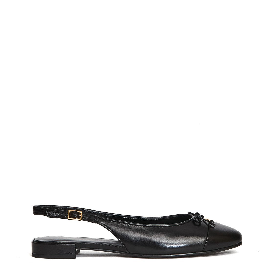 Tory Burch Leather Slingback Shoes With Contrast Pointed Toe