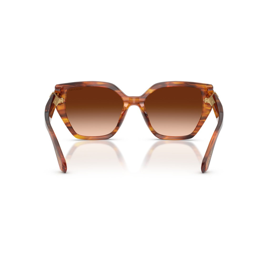 Swarovski 0Sk6044u Oversized Geometric Sunglasses With Tortoiseshell Acetate