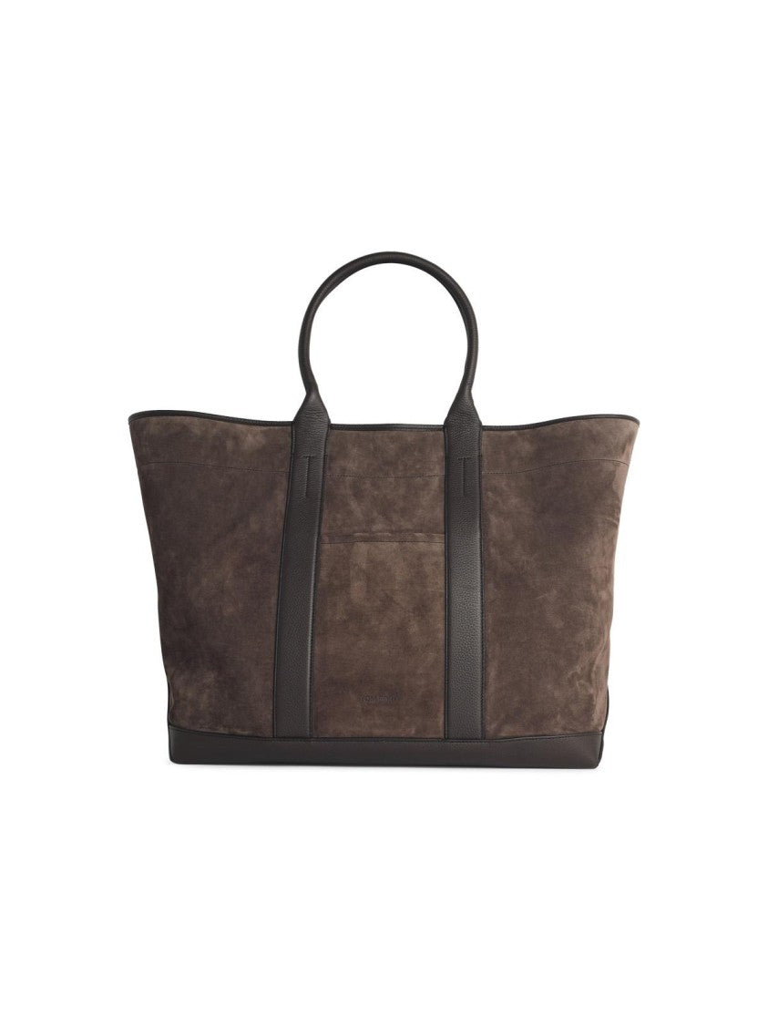Tom Ford Large 'Tote' Brown Suede Bag
