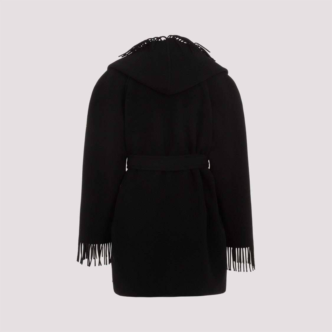 Balenciaga Fringe Black Wool Jacket