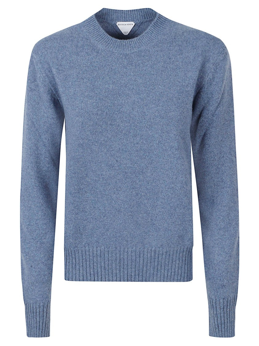 Bottega Veneta Cashmere Knit Sweater With Leather Elbow Patches