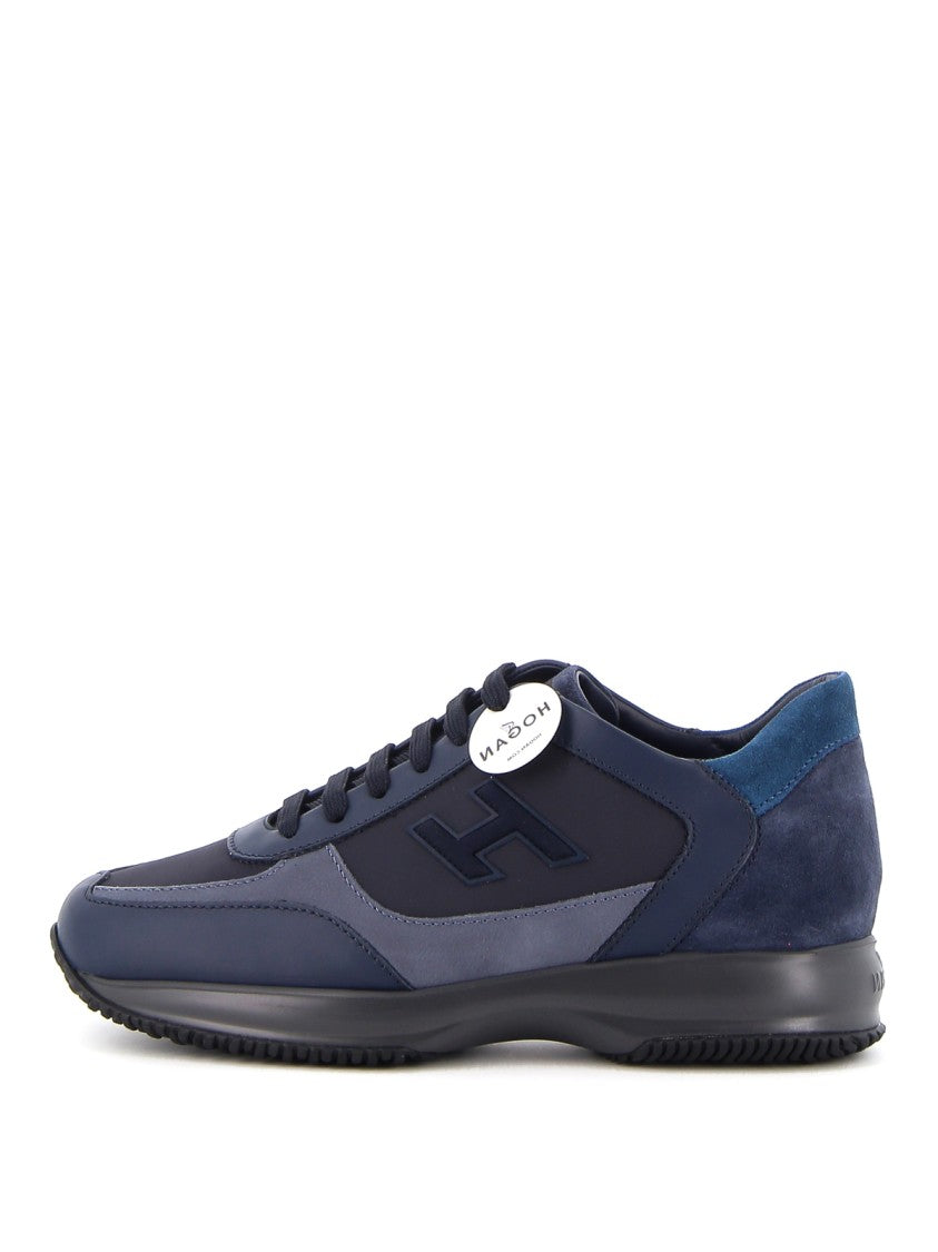 Hogan Panel Design Blue Leather Hogan Sneakers