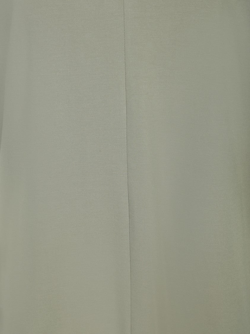 Blanca Vita Sage Jersey Blouse With Deep V-Neck