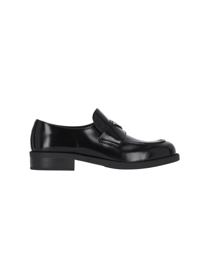 Prada Logo Loafers – Black