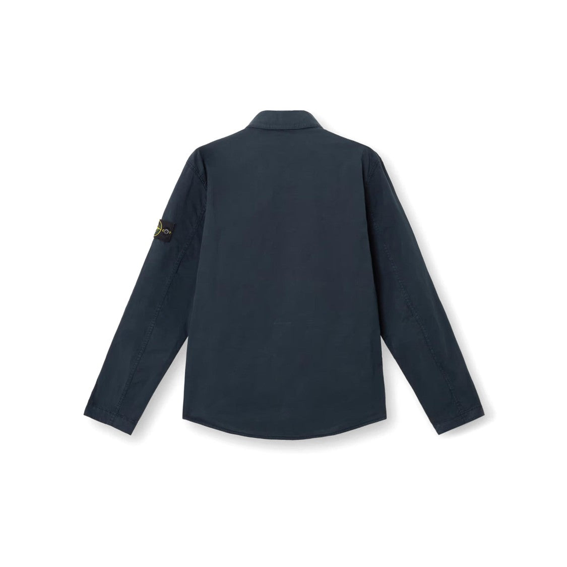 Stone Island Relaxed-Fit Blue Overshirt With Classic Collar