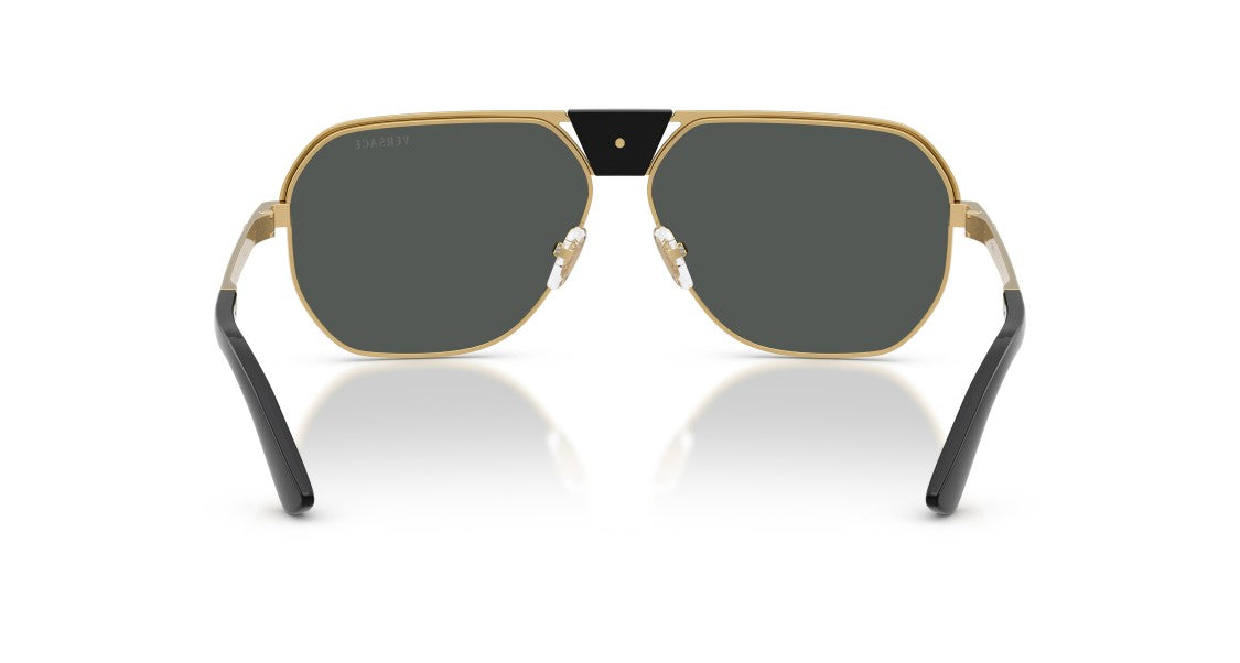 Versace Oversized Square Frame Sunglasses With Greek Key Detailing