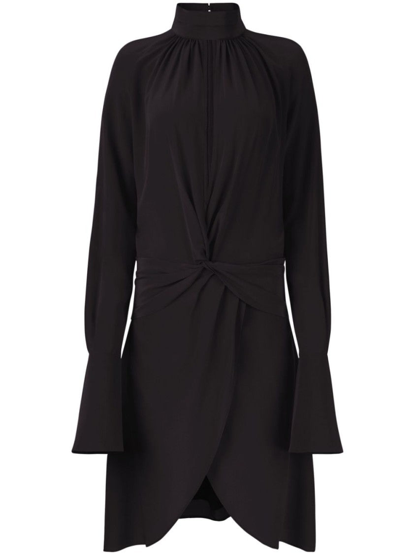 Nina Ricci Pleated Silk Midi Dress