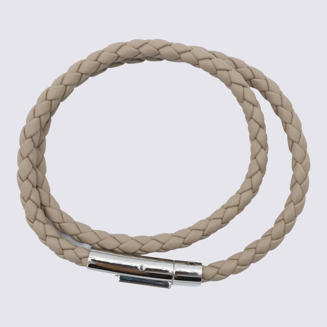 Tod's Double-Wrap Braided Bracelet With Polished Silver-Tone Clasp