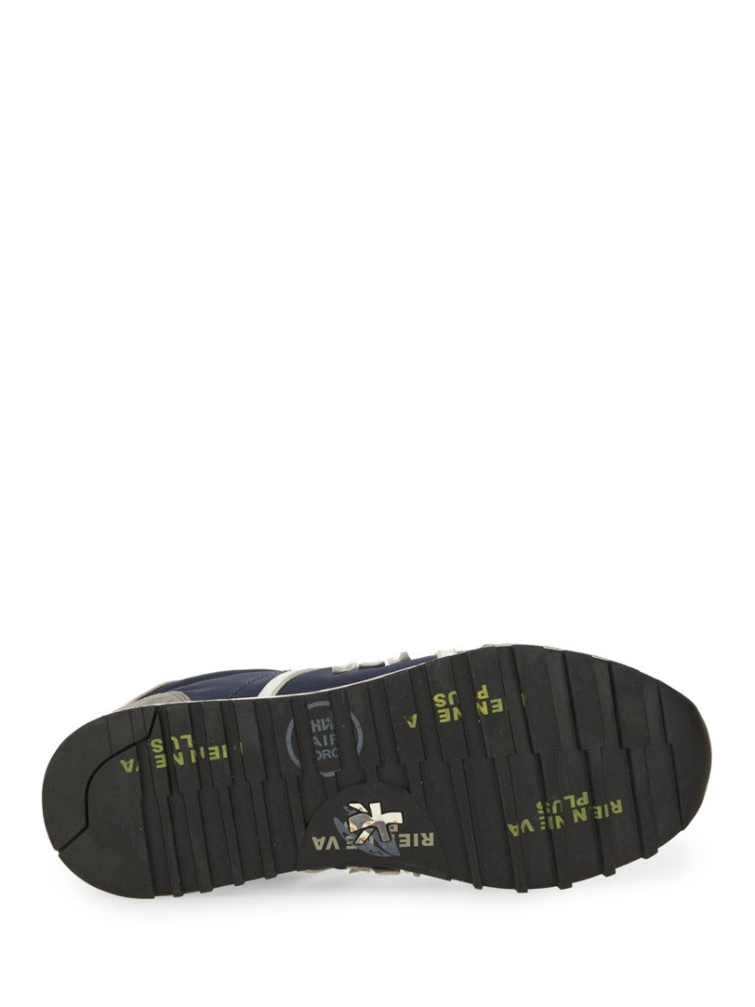 Premiata Lucy Mesh Calfskin Suede Sneakers