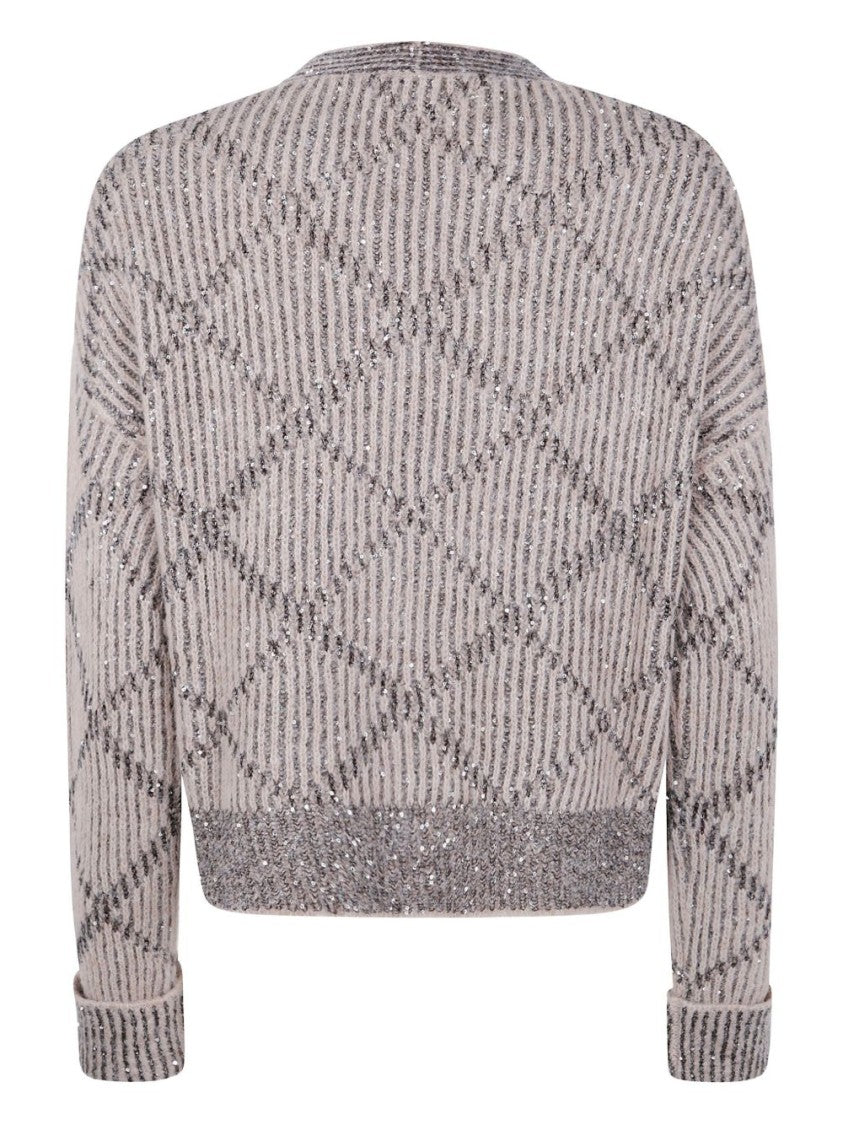 D. Exterior Relaxed Fit Beige Knit Sweater With Timeless Design