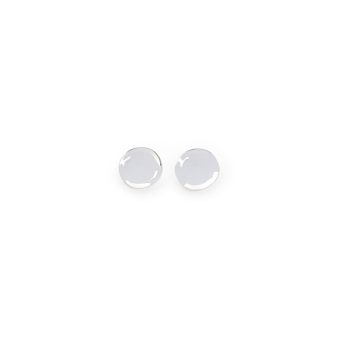 Phoebe Philo Circular Sterling Silver Earrings With Polished Finish
