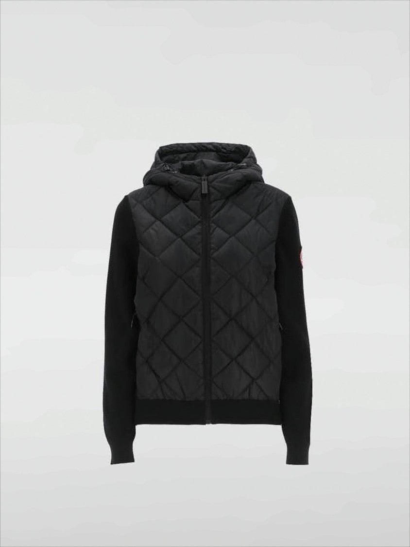 Canada Goose Diamond-Stitched Quilted Jacket With Knit Sleeves