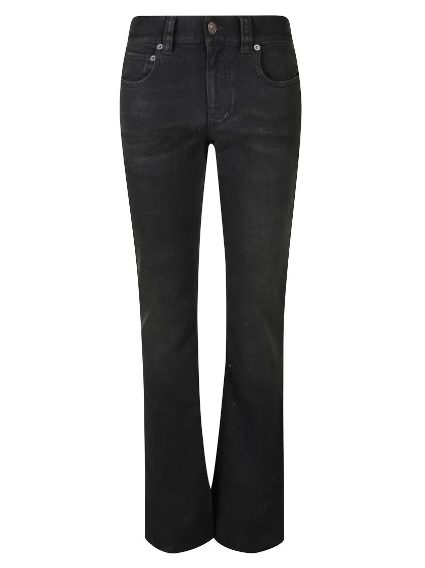 Balenciaga High-Waisted Flared Black Trousers