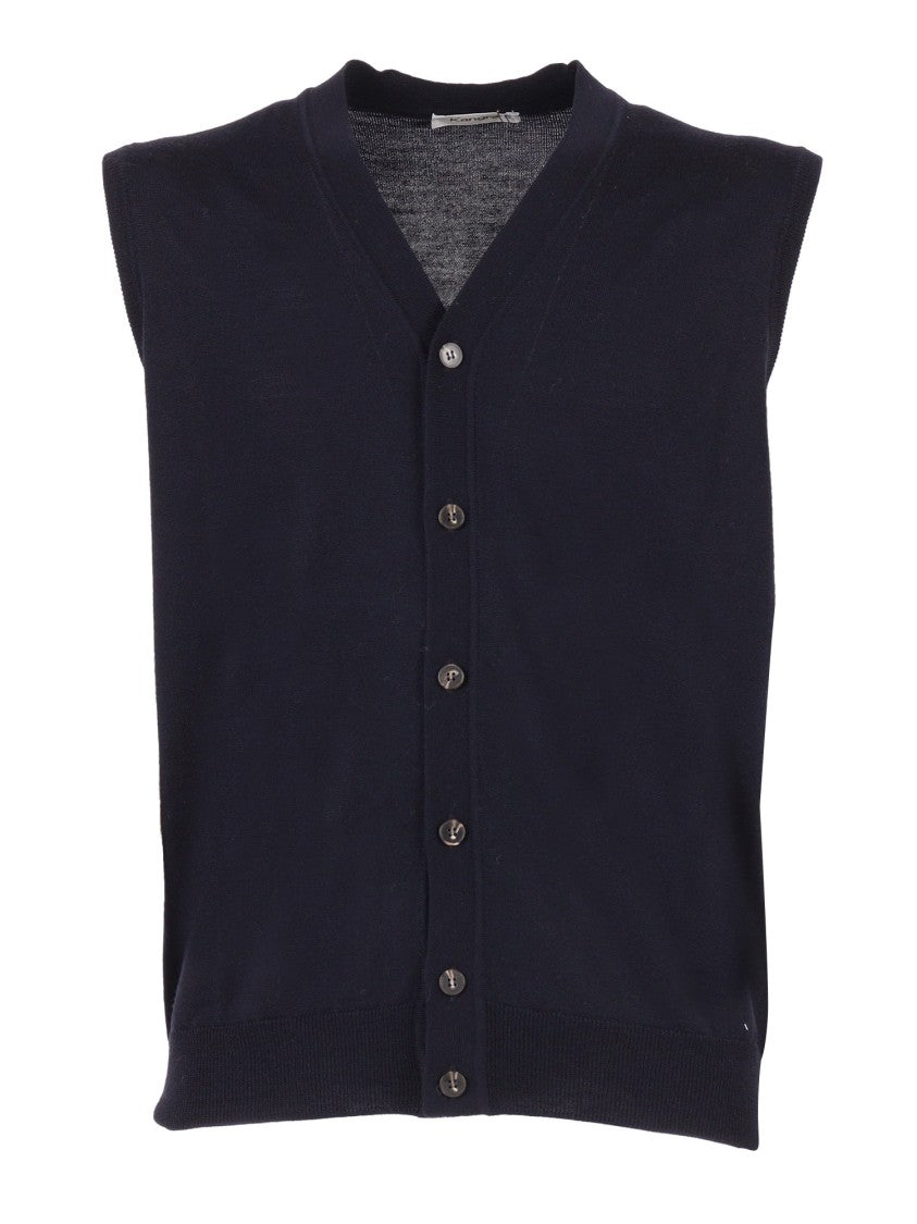 Kangra Cashmere Sleeveless Wool Gilet With Minimalist Design