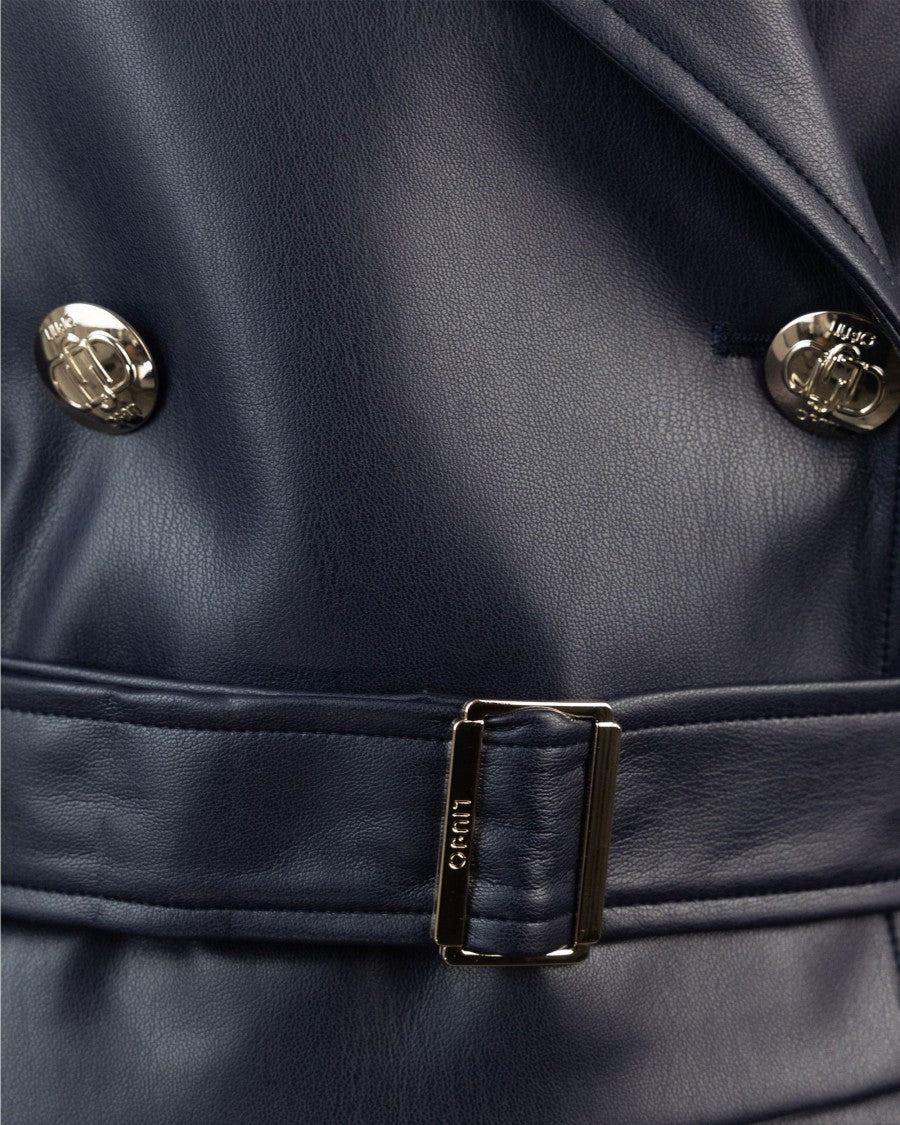 Liu Jo Black Faux Leather Biker Jacket