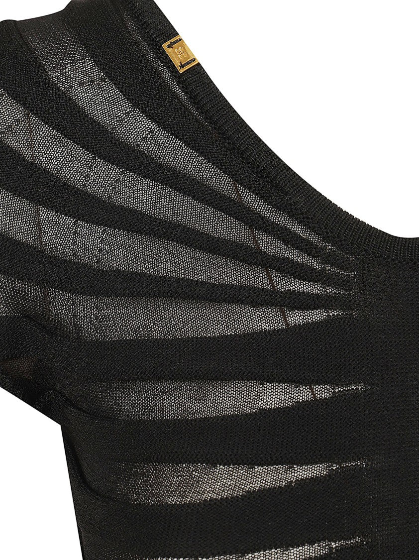 Elisabetta Franchi Knit Rayon Pattern Viscose Knit Top