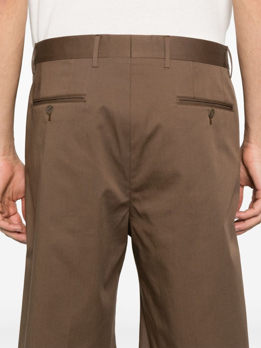 Corneliani Tailored Brown Shorts With Smooth Finish
