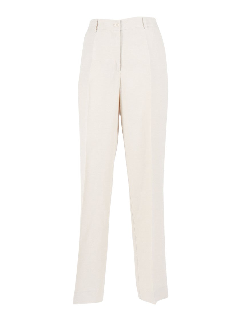 P.A.R.O.S.H. Straight Leg Smooth Sheen Straight-Leg Pants