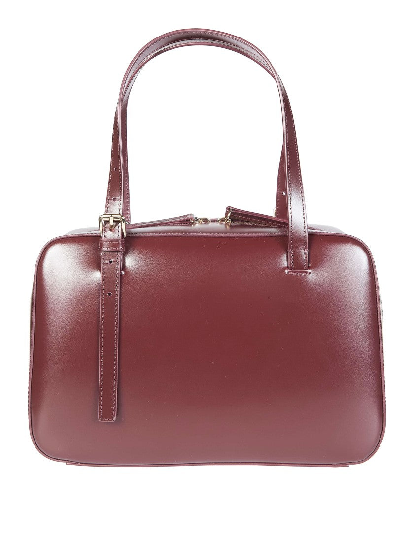 A.P.C. Burgundy Sac Virginie Box Polished Shoulder Bag