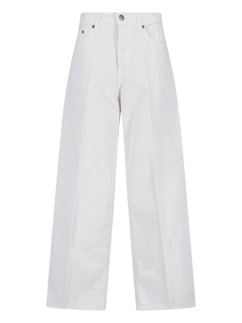 Haikure Wide-Leg Denim Pants With Classic Five-Pocket Design