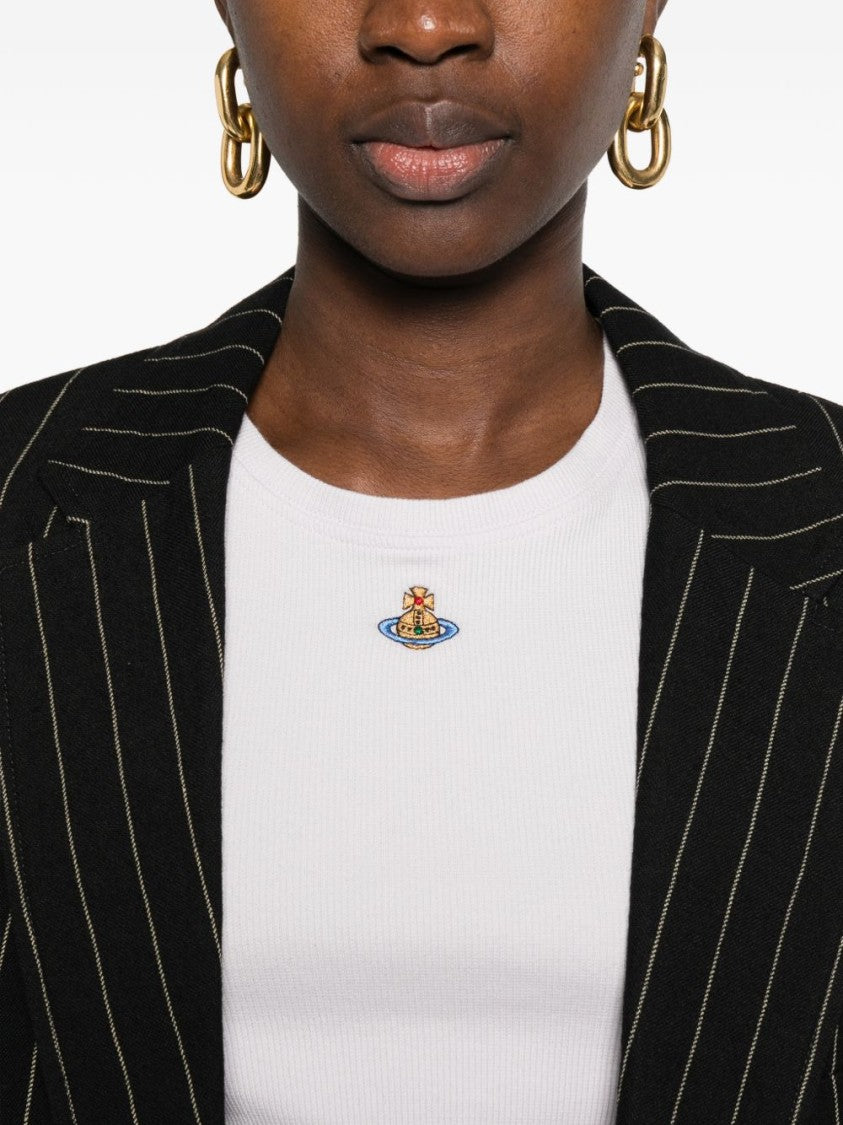 Vivienne Westwood Light Purple Ribbed Round Neck Top