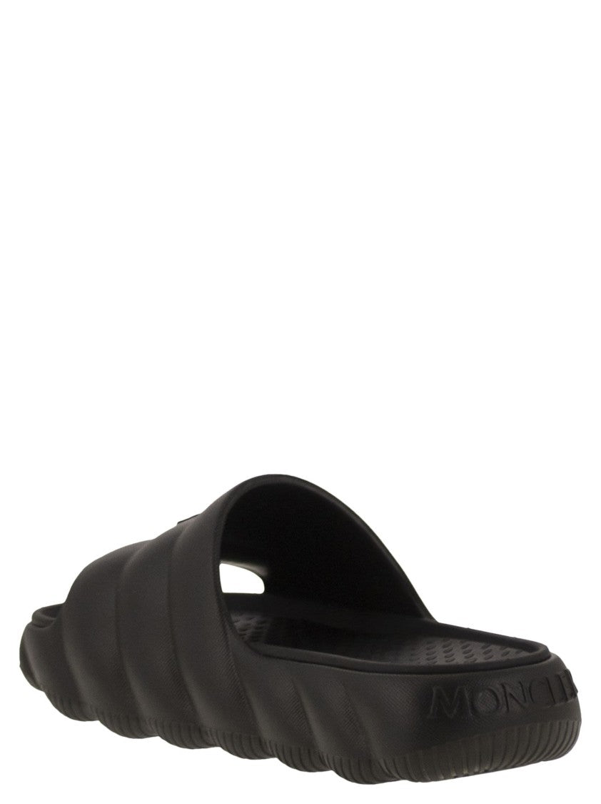 Moncler Quilted Black Eva Lilo Slides
