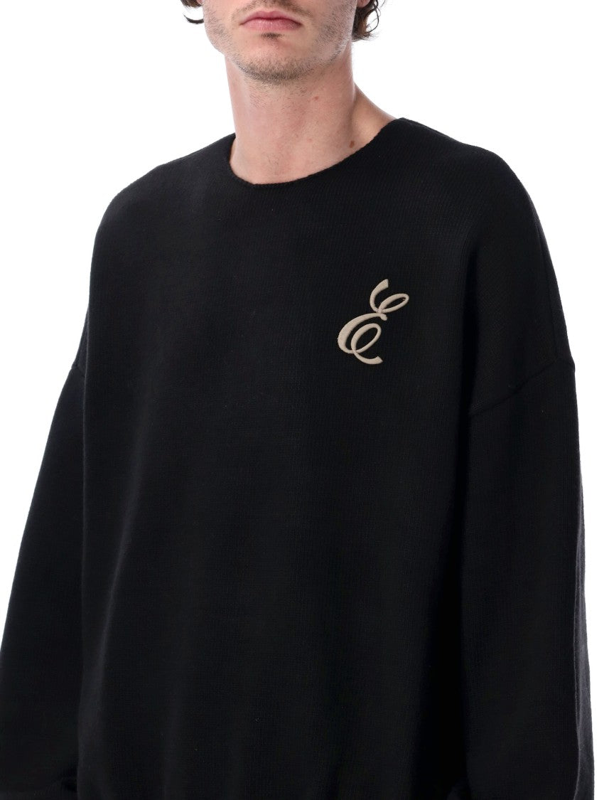 Fear Of God Black Waffle Knit Oversized Sweater